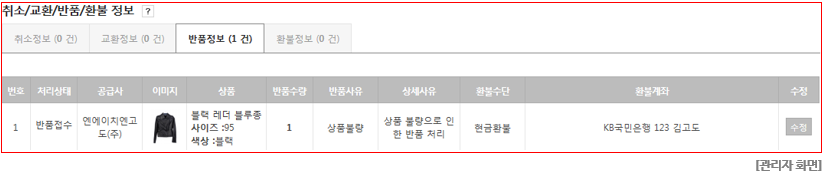 관리자 화면